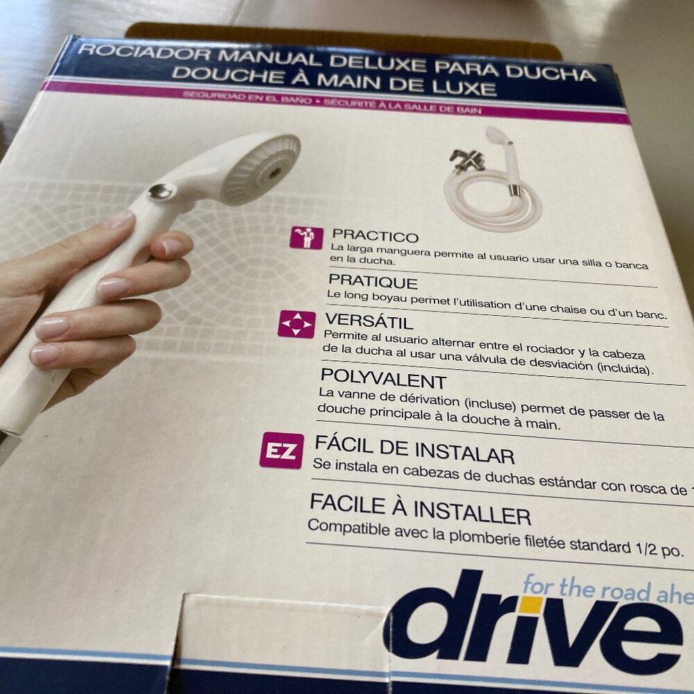 Drive Medical ☆ Deluxe Handheld Shower Spray ☆ White ☆ NEW IN BOX FAST SHIP